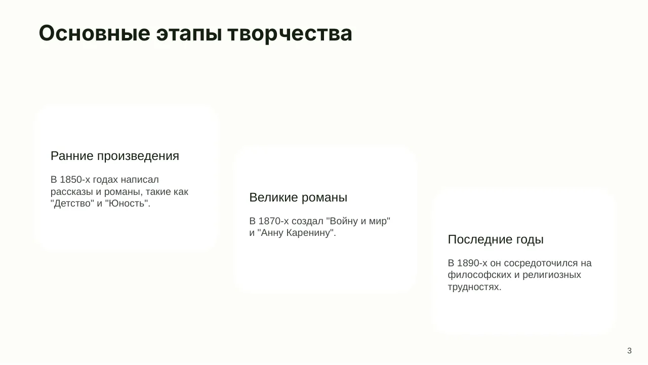 Презентация о Льве Толстом — слайд 3